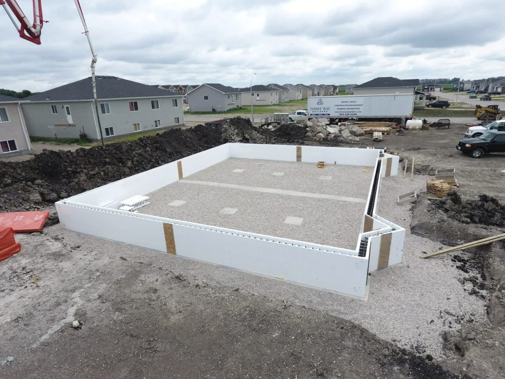 Completed ICF foundation ready for the next construction stage
