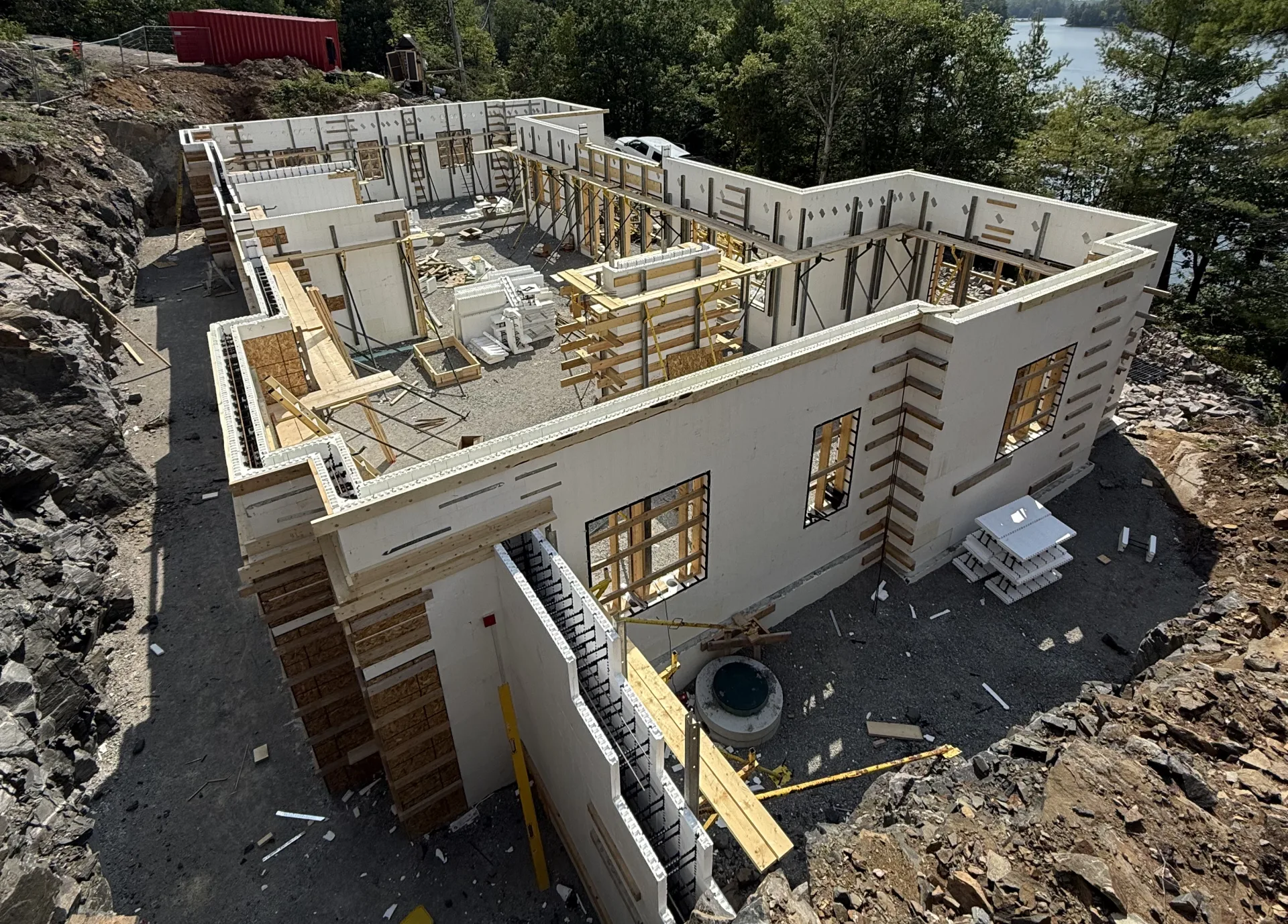 Element ICF full-height wall system for a home