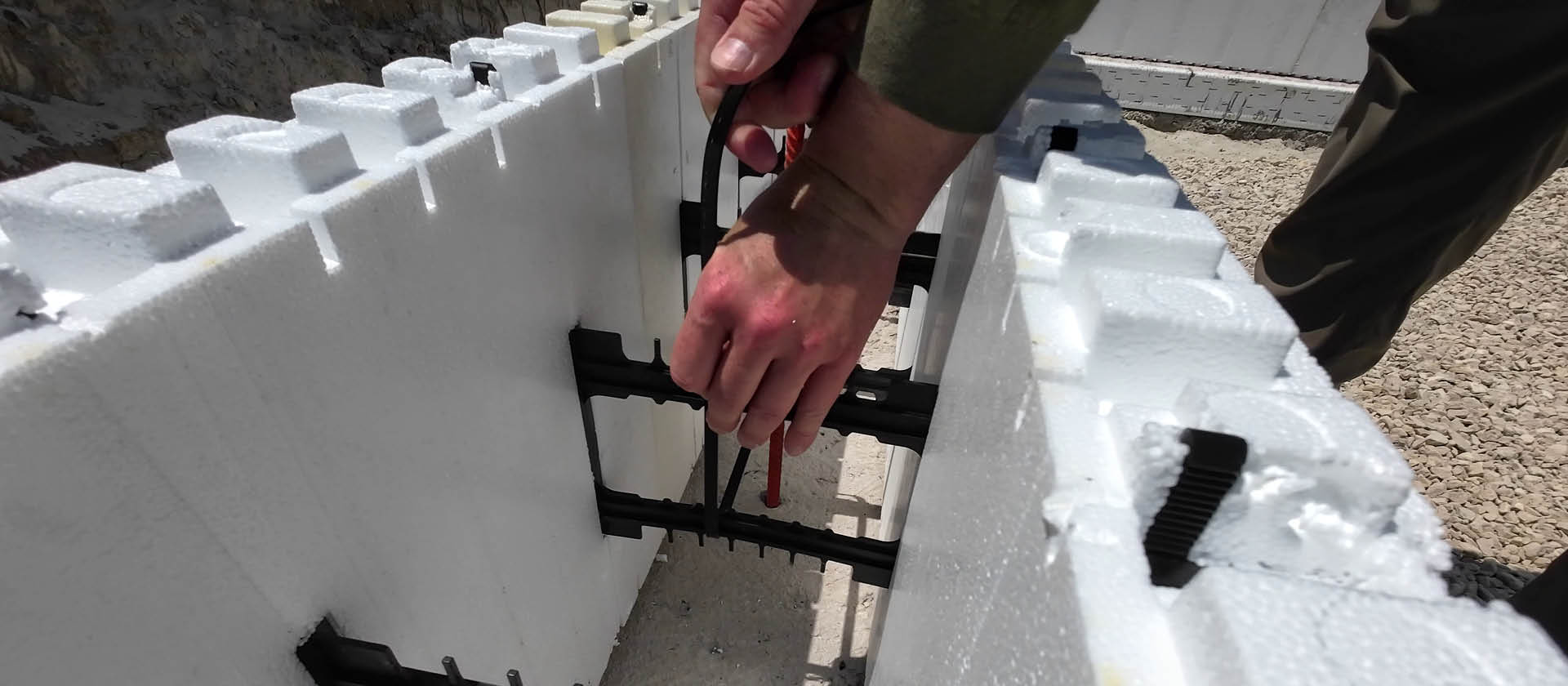 DIY builder installing their own Element ICF